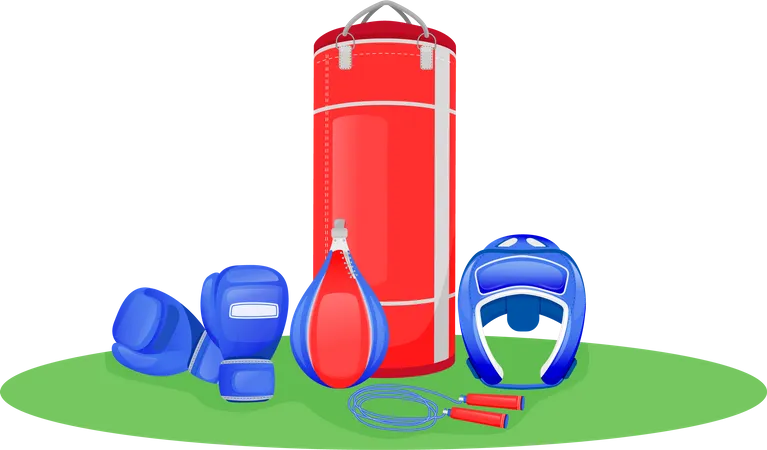 Equipamento de boxe  Ilustração