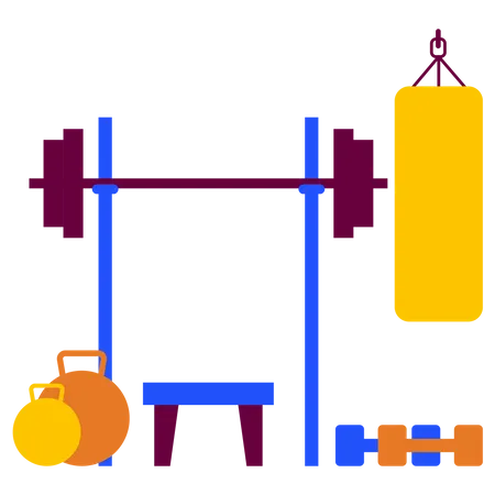 Equipamento de ginástica  Ilustração