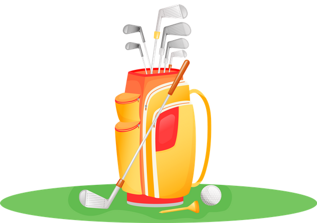 Equipamento de golfe  Ilustração