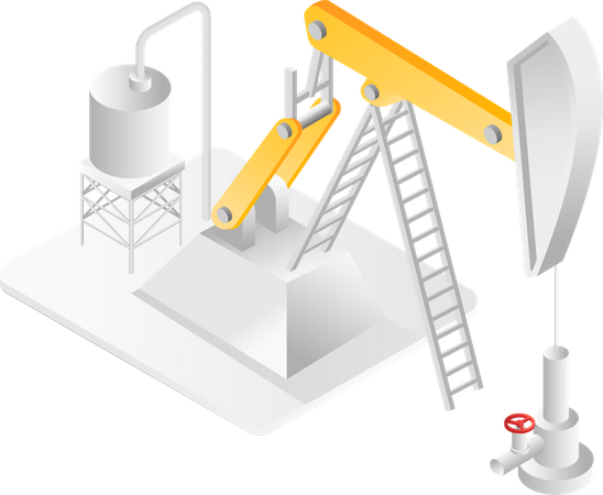 Equipamento de mineração de petróleo  Ilustração