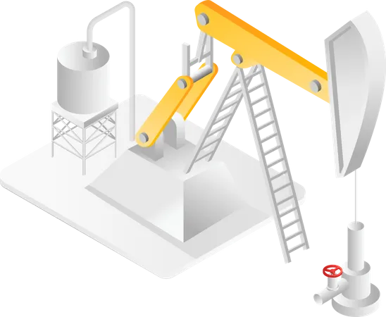 Equipamento de mineração de petróleo  Ilustração