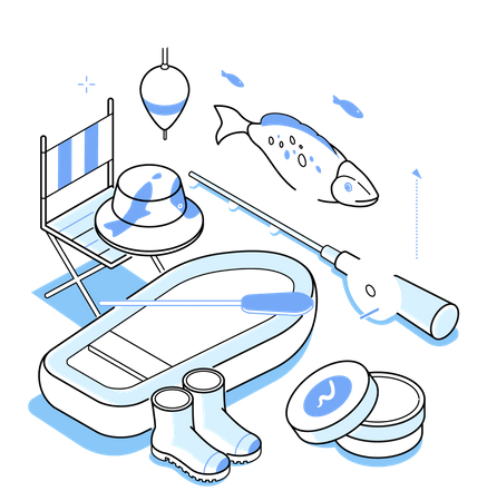 Equipamento de pesca  Illustration