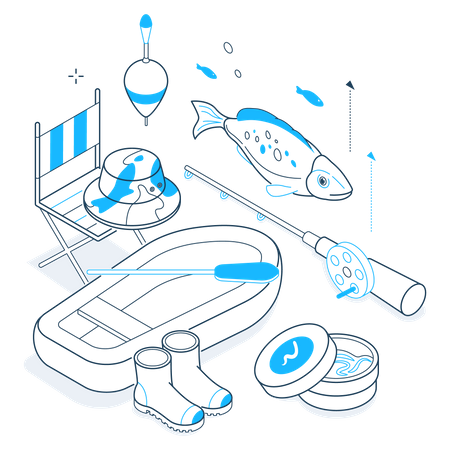 Equipamento de pesca  Illustration