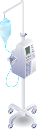 Equipamento médico para infusão de pacientes  Ilustração
