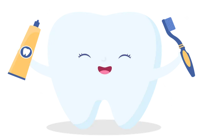 Dia Mundial Do Dentista Com Dente E Escova De Dentes Para Prevenir Caries E Cuidados De Saude Em Ilustracao De Fundo Plano De Desenho Animado Adequado Para Cartaz Ou Banner Ilustração