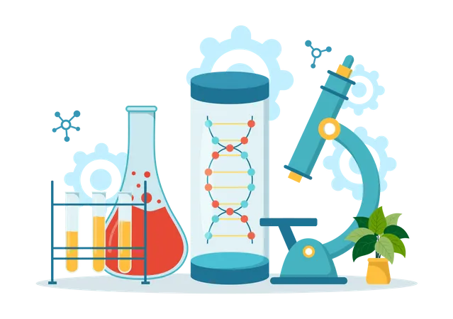 Equipamentos de modificações de DNA  Ilustração