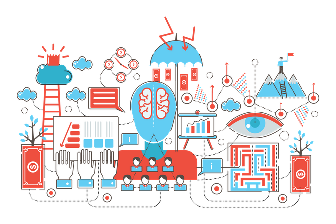 Équipe commerciale  Illustration