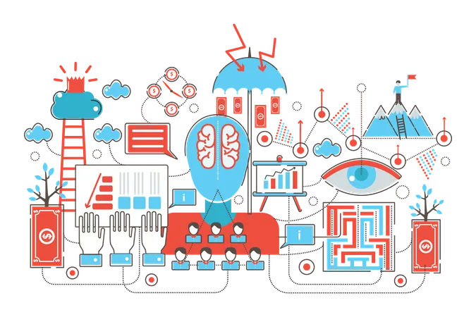 Équipe commerciale  Illustration