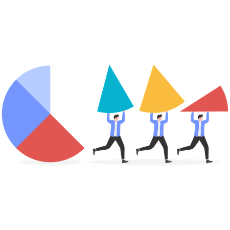 Équipe commerciale avec allocations ESOP  Illustration