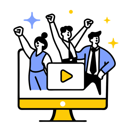 L'équipe commerciale gagne en stratégies marketing  Illustration