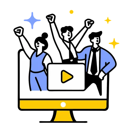 L'équipe commerciale gagne en stratégies marketing  Illustration