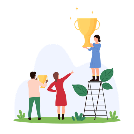 L'équipe commerciale atteint son objectif commercial  Illustration
