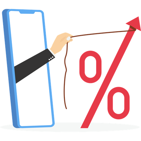 L'équipe commerciale augmente son pourcentage  Illustration