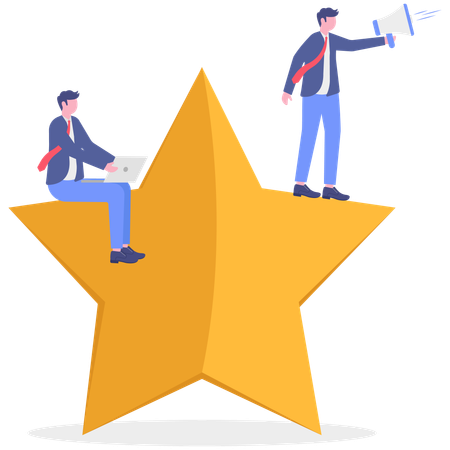 Équipe commerciale travaillant ensemble  Illustration