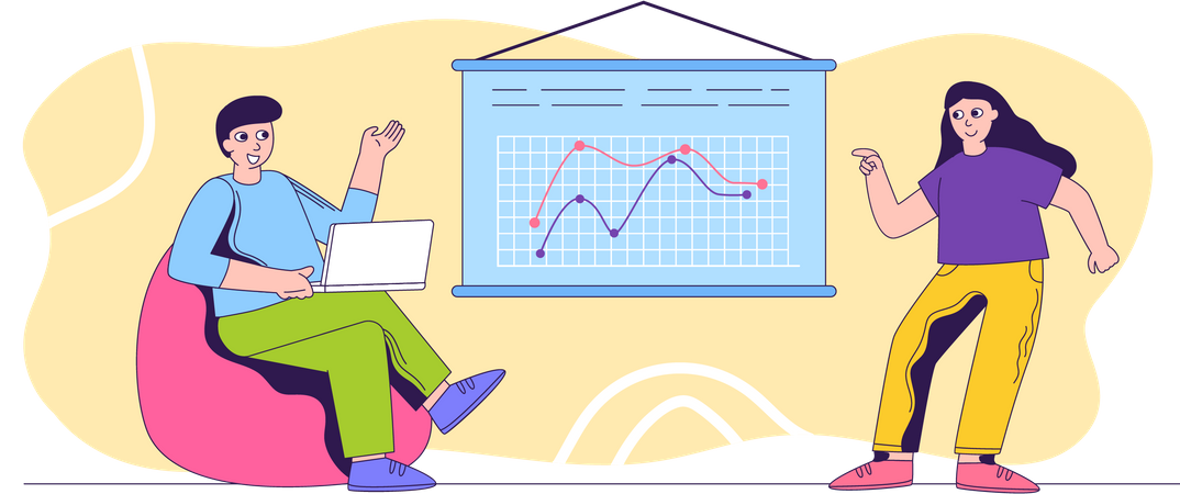 Équipe d'analyse commerciale  Illustration