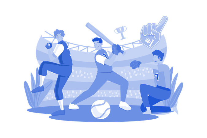 Équipe de baseball  Illustration