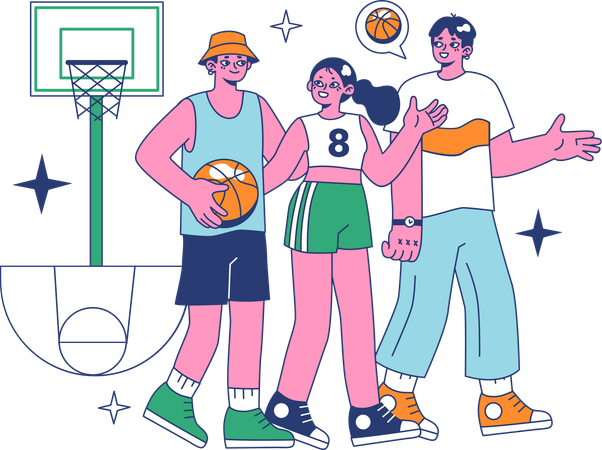 Équipe de basketball  Illustration