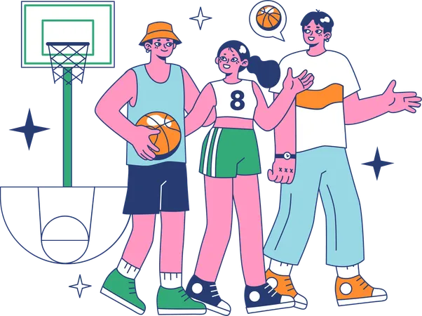 Équipe de basketball  Illustration