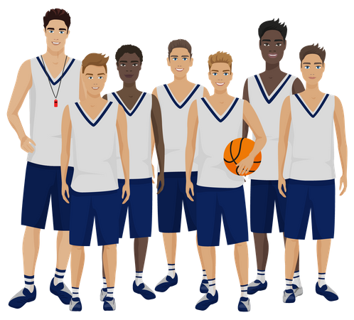 Équipe de basketball  Illustration