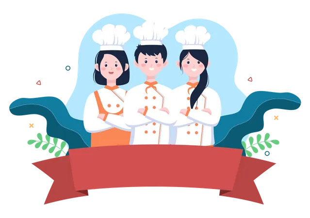 Équipe de chef  Illustration