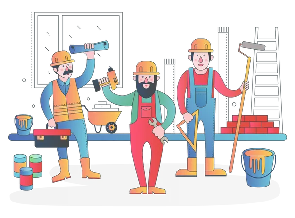 Équipe de construction  Illustration