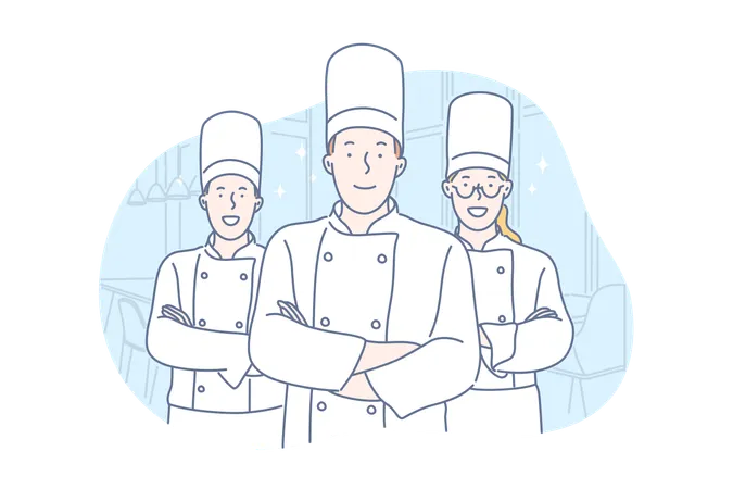 Équipe de cuisine  Illustration