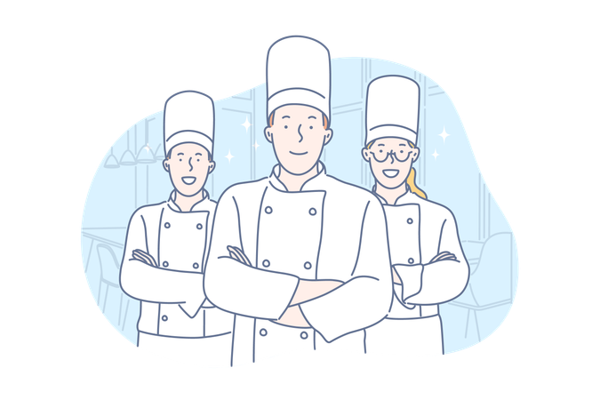 Equipe de culinária  Ilustração