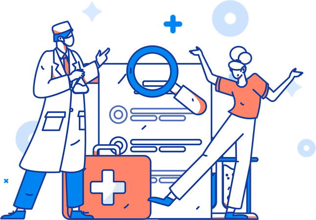 Équipe de médecins  Illustration