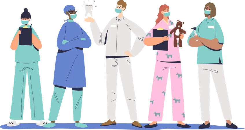 Équipe de médecins  Illustration