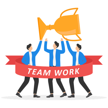 Equipe de negócios alcançando sucesso  Ilustração
