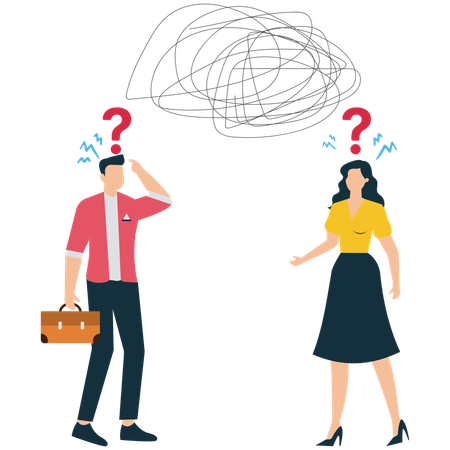 Equipe de negócios criando confusão no local de trabalho  Ilustração