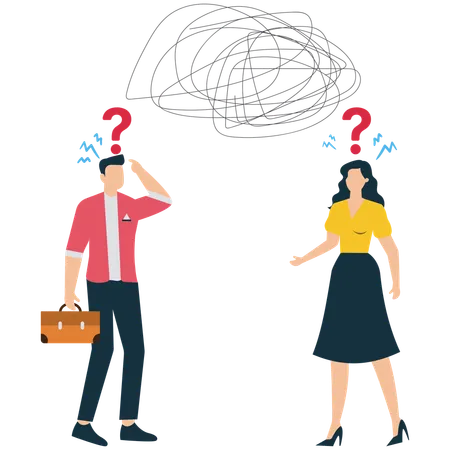 Equipe de negócios criando confusão no local de trabalho  Ilustração