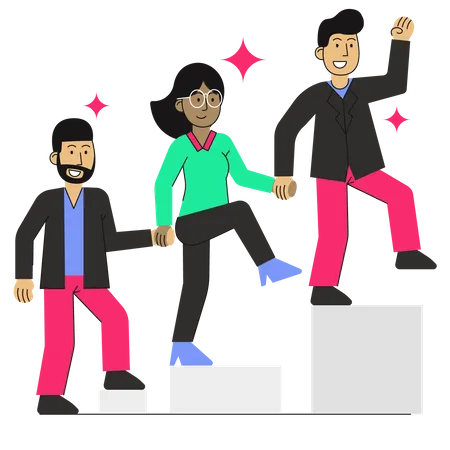 Equipe de negócios de sucesso  Ilustração