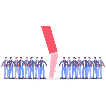 Equipe de negócios dividindo a equipe  Ilustração