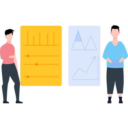 Equipe de negócios fazendo análise de gráfico  Ilustração