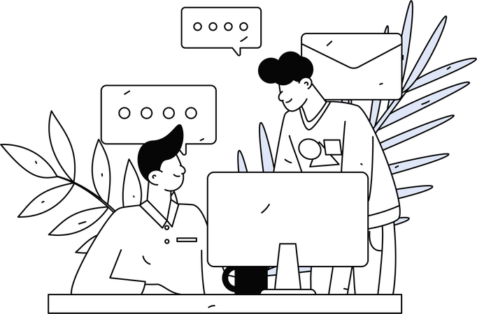 Equipe de negócios fazendo discussão de negócios  Ilustração