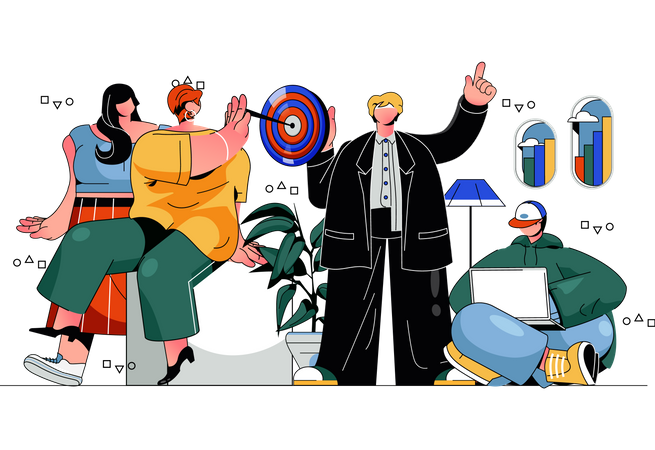 Equipe de negócios  Ilustração
