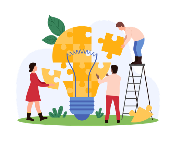 Equipe de negócios trabalhando em Projeto Criativo  Ilustração