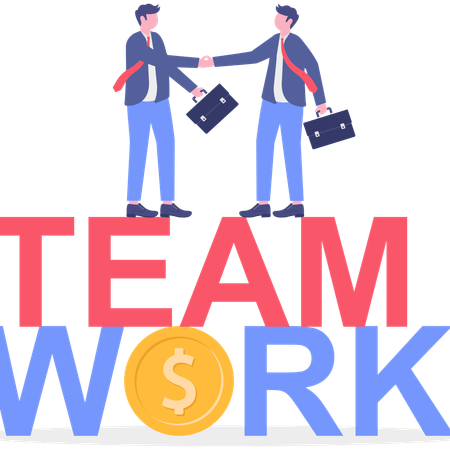 Equipe de negócios trabalhando juntos  Ilustração