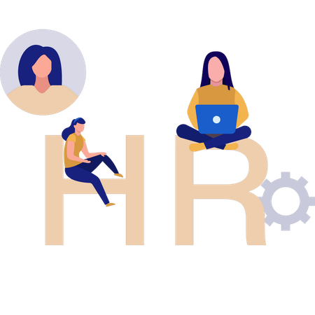 Equipe de RH na empresa  Ilustración