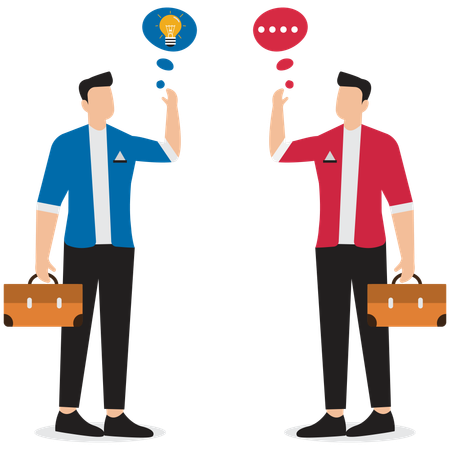 Équipe d'employés effectuant une communication efficace  Illustration