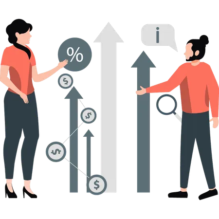 Une équipe discute ensemble du développement commercial  Illustration