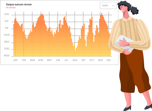 Équipe marketing travaillant sur l'analyse des données  Illustration