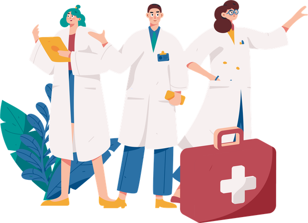 Équipe de médecins  Illustration