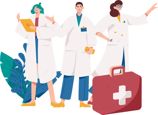 Équipe de médecins  Illustration