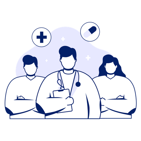 Équipe de médecins  Illustration