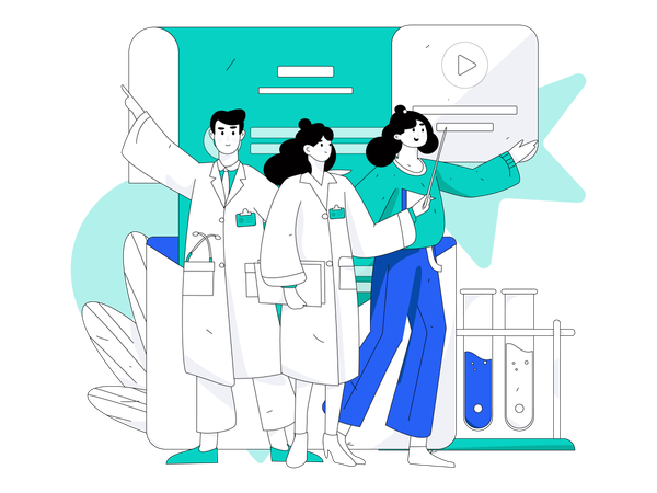 Equipe médica  Ilustração