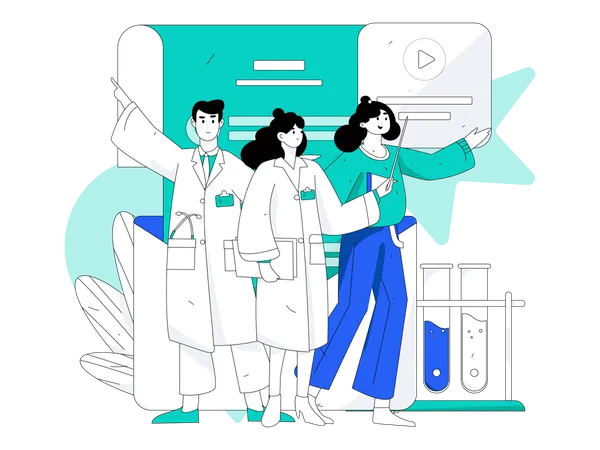 Equipe médica  Ilustração