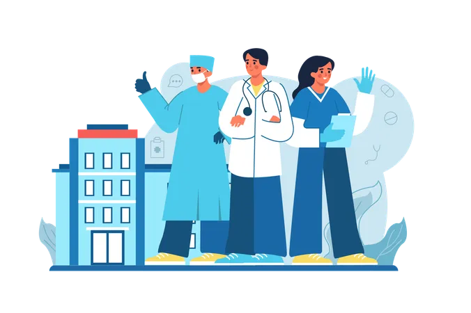 Equipe médica  Ilustração