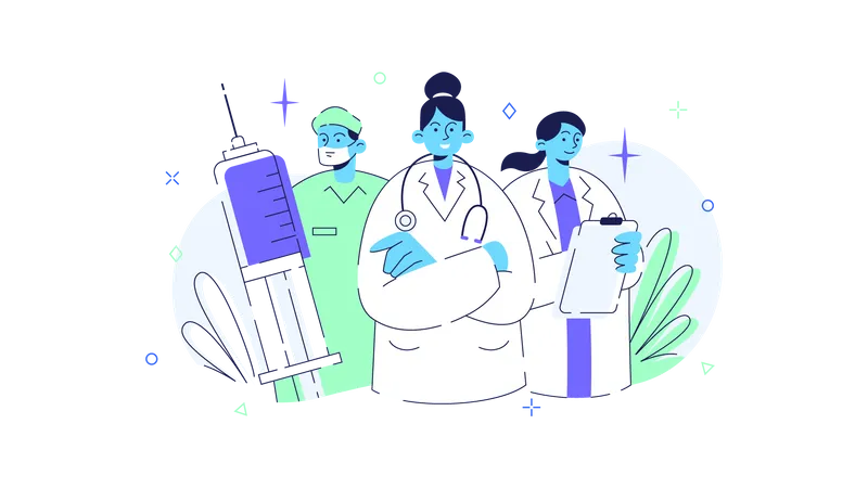 Equipe médica  Ilustração